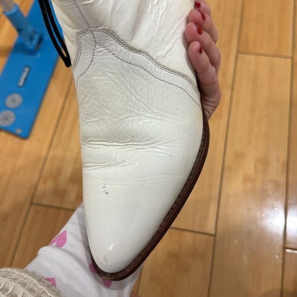 free people white patent ankle cowboy boots - Picture 8 of 10